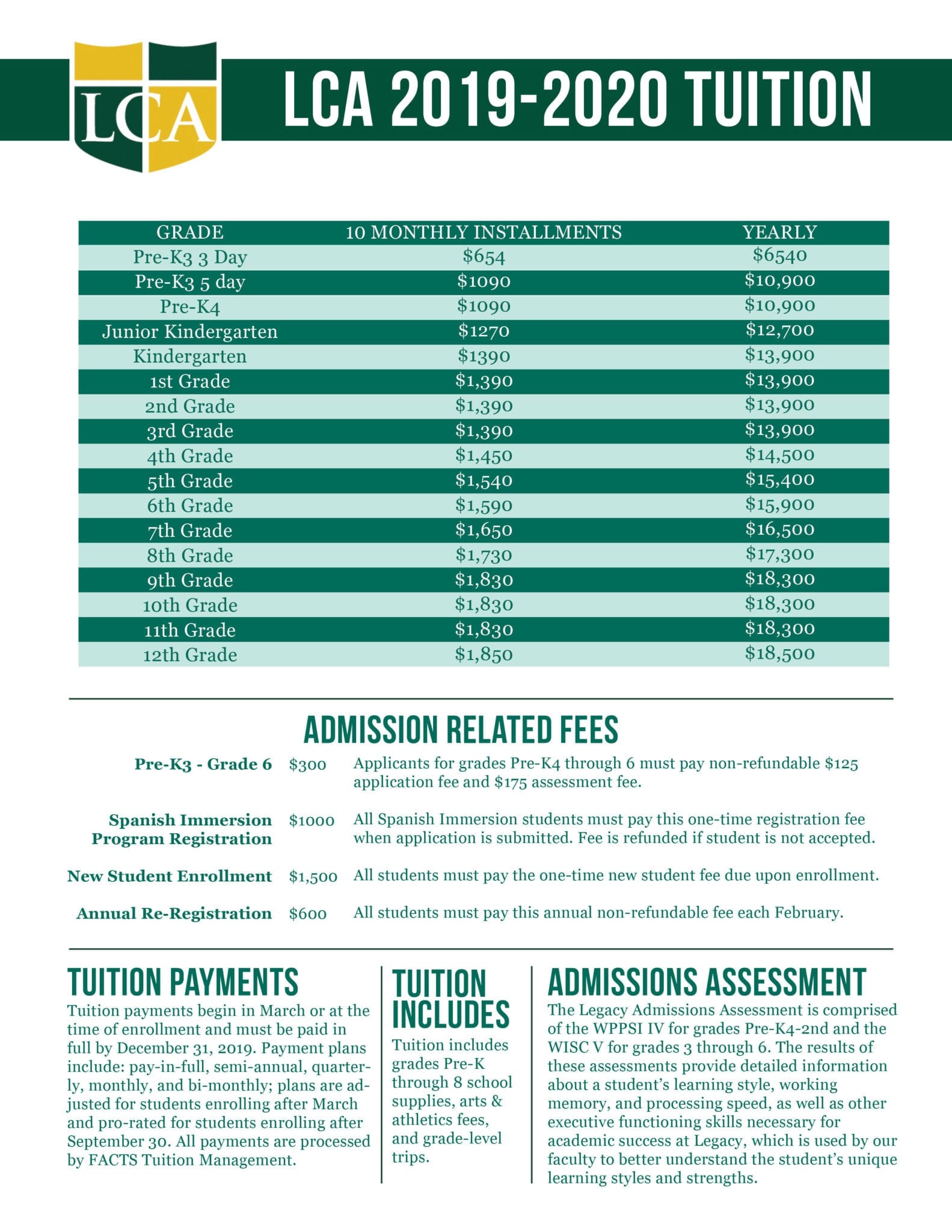 Continuous Enrollment Information 20202021 Legacy Christian Academy