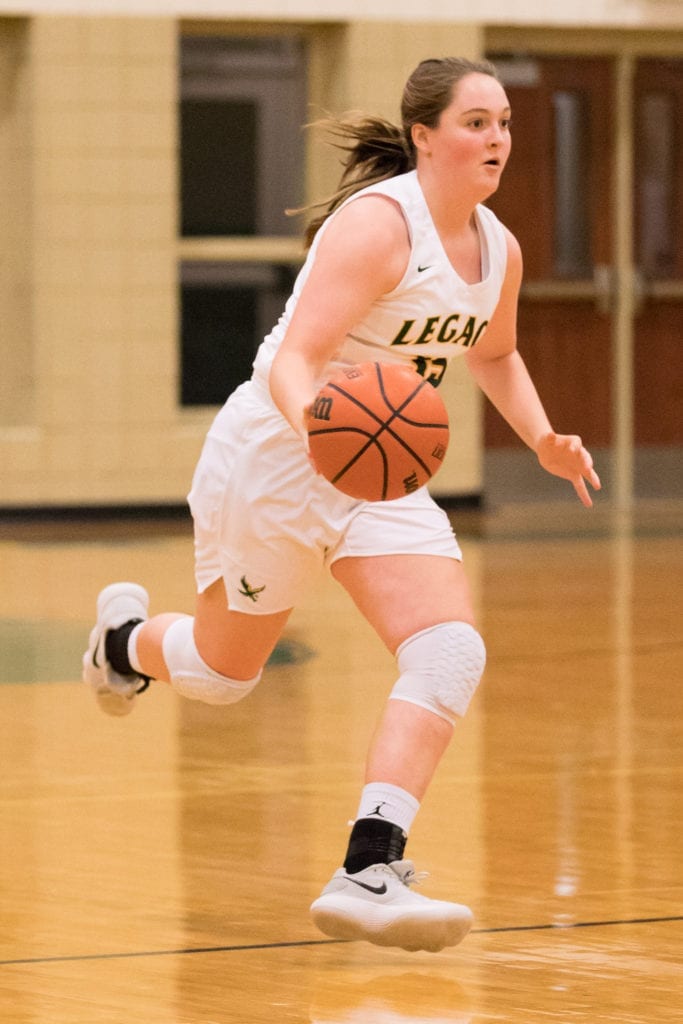 Julia Bowers Dribbles Basketball