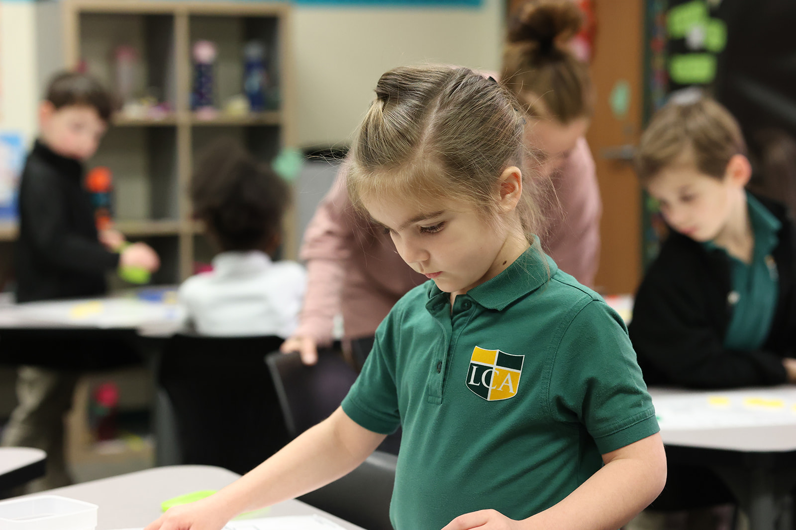 Kindergarten classroom activity at Legacy Christian Academy