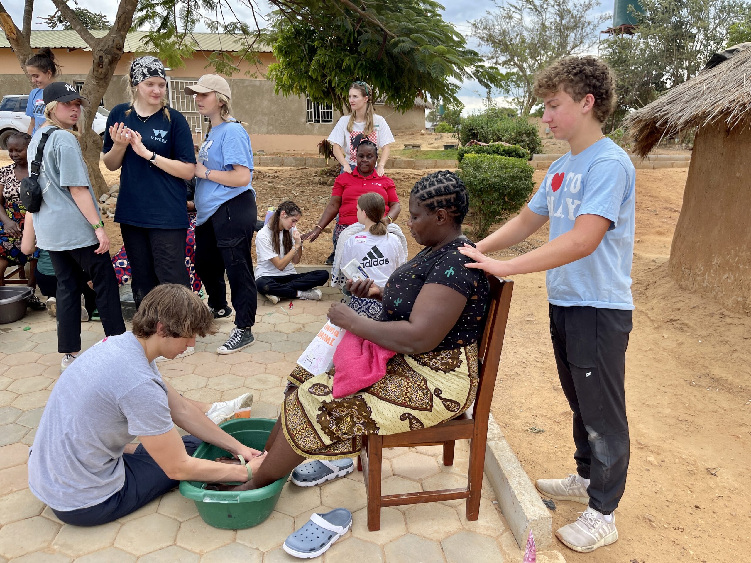 LCA Journey students on a group service trip