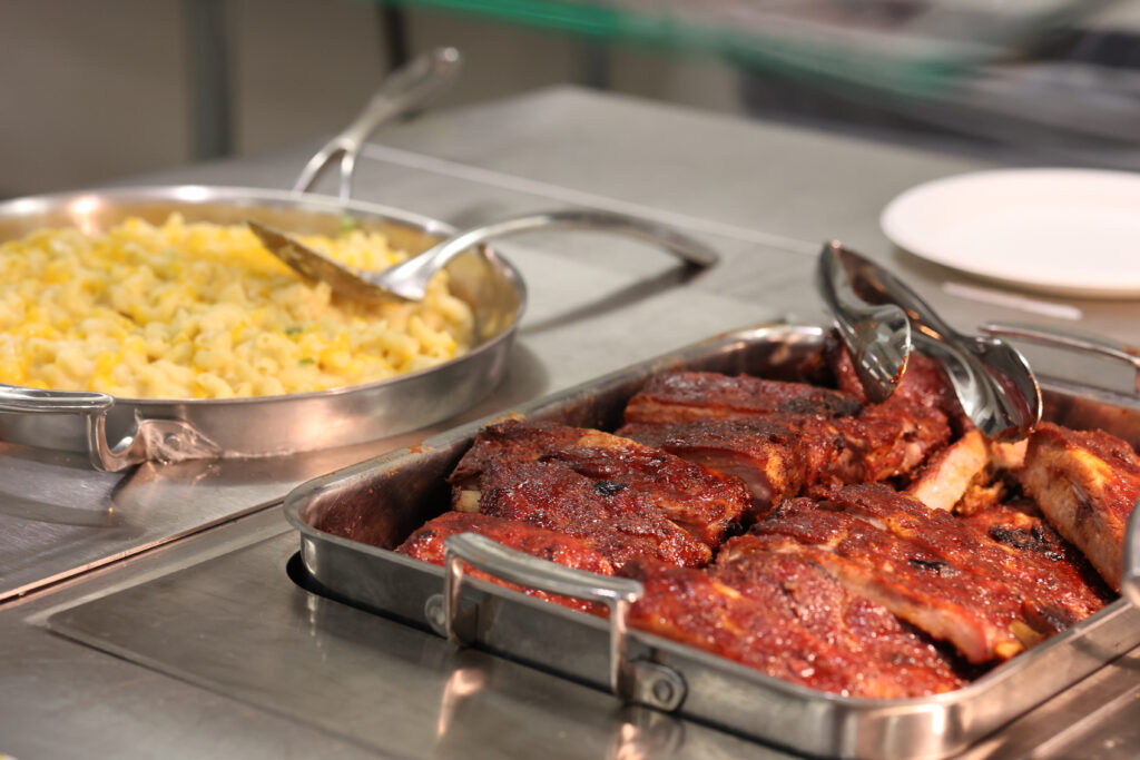 Hot entrees served in the LCA dining program