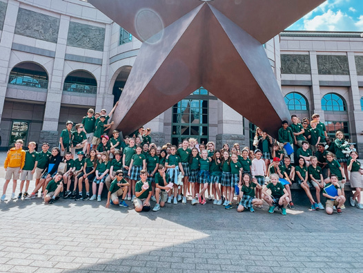 Legacy Christian Academy students on an educational trip